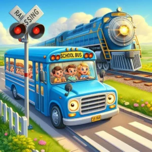 Маленький автобус і безпечний переїзд