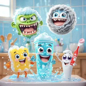 Мікроб Липун і Грибок Пилюка (заохочення до чистоти)