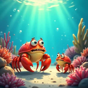 Молодий краб і його мати