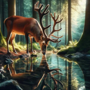 Олень і його відображення