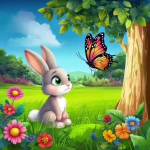 Заєць і метелик