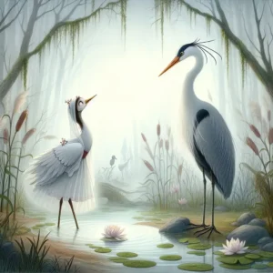 Журавель сватає чаплю | з аудіоказкою